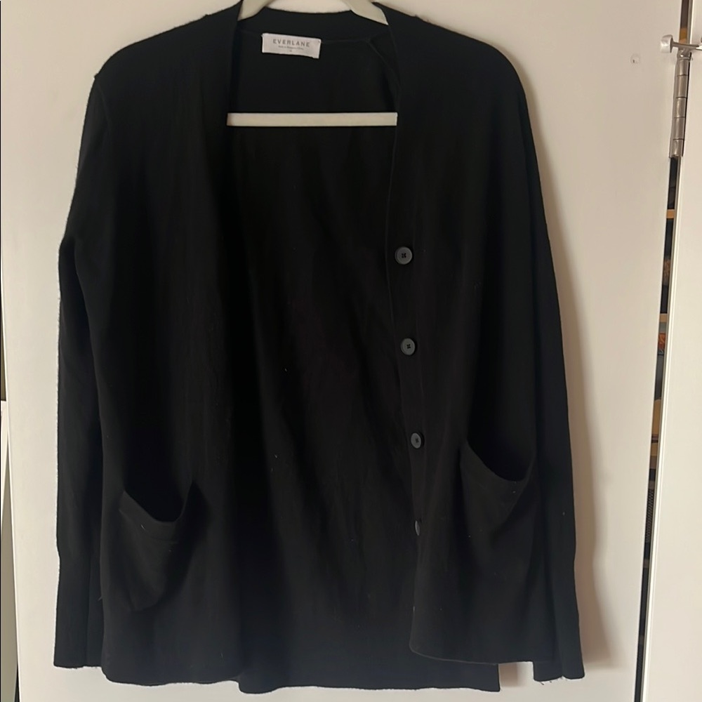 Everlane Cashmere Black Cardigan